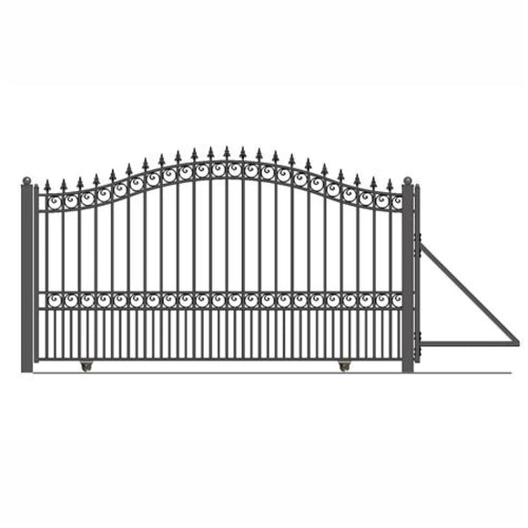 Aleko Steel Sliding Driveway Gate London Style 16 X 6 Ft Dg16Lonssl-Ap Sliding Driveway Gates