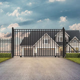 Aleko Steel Sliding Driveway Gate Madrid Style 30 x 6 ft DG30MADSSL-AP Sliding Driveway Gates