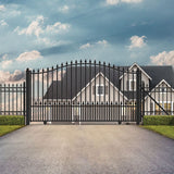 Aleko Steel Sliding Driveway Gate Munich Style 14 x 6 ft DG14MUNSSL-AP Sliding Driveway Gates