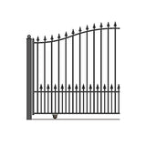 Aleko Steel Sliding Driveway Gate Munich Style 14 x 6 ft DG14MUNSSL-AP Sliding Driveway Gates