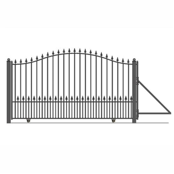 Aleko Steel Sliding Driveway Gate Munich Style 14 X 6 Ft Dg14Munssl-Ap Sliding Driveway Gates