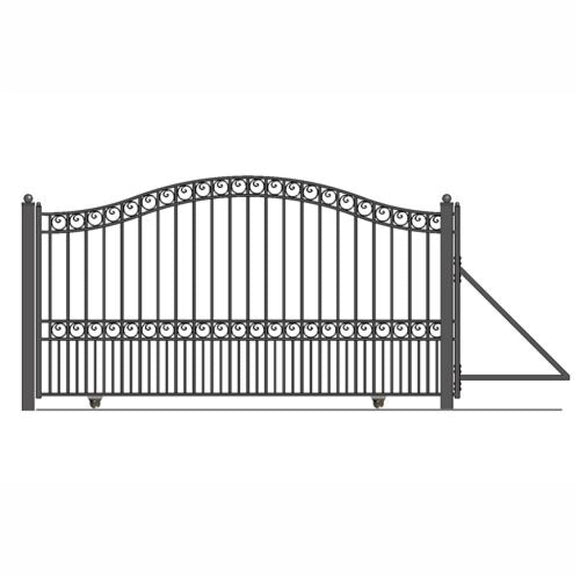 Aleko Steel Sliding Driveway Gate Paris Style 12 X 6 Ft Dg12Parssl-Ap Sliding Driveway Gates