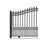 Aleko Steel Sliding Driveway Gate Prague Style 18 x 6 ft DG18PRASSL-AP Sliding Driveway Gates