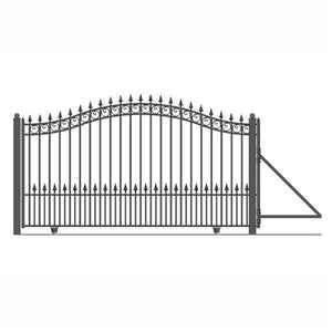 Aleko Steel Sliding Driveway Gate Prague Style 18 X 6 Ft Dg18Prassl-Ap Sliding Driveway Gates