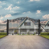 Aleko Steel Sliding Driveway Gate St.Petersburg Style 14 x 6 ft DG14SPTSSL-AP Sliding Driveway Gates