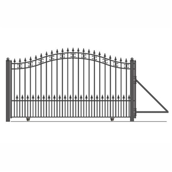 Aleko Steel Sliding Driveway Gate St.petersburg Style 16 X 6 Ft Dg16Sptssl-Ap Sliding Driveway Gates