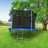 Aleko Trampoline with Safety Net and Ladder - 10 Feet - Black and Blue TRP10-AP Fun Zone