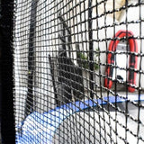 Aleko Trampoline with Safety Net and Ladder - 12 Feet - Black and Blue TRP12-AP Fun Zone