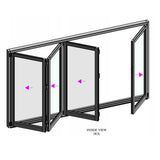 Eris Home Aluminum BiFold Door – 120″ x 80″ (1L3R) BFI-12080-1L3R Eris Home BiFold Doors