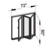 Eris Home Aluminum BiFold Door – 72″ x 80″(3R) BFI-7280-3R Eris Home BiFold Doors