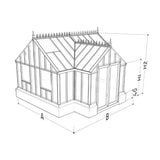 Exaco EOS Royal Antique Victorian Greenhouse EOS T-Regular-W Exaco Greenhouse and Accessories
